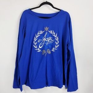 Holiday time "joy" longsleeve shirt size 2x